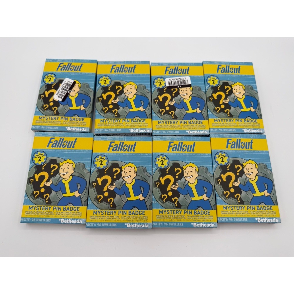 8x Fallout Mystery Pin Badge Volume 2 Blind Box Official Bethesda Collectible
